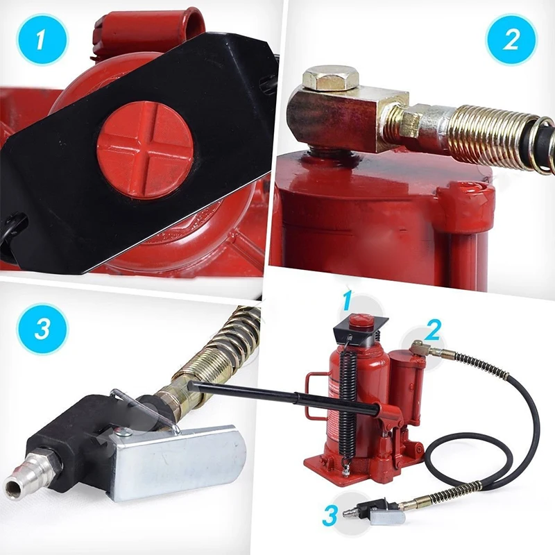 20 Ton Hydraulic Vertical Pneumatic Hydraulic Jack Air Pressure Truck Bus Lifting Tire Replacement Maintenance Rescue Spare