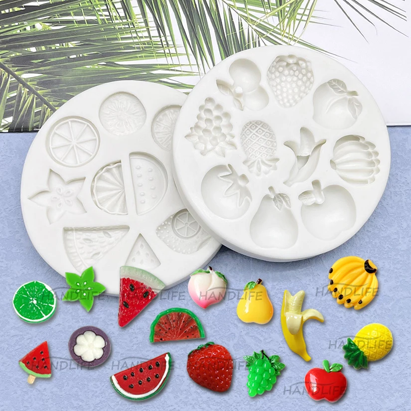 Banana Lemon Strawberry Grape Cake Silicone Sugarcraft Mold Resin Tools Chocolate Cupcake Baking Fondant Cake Decorating Tools