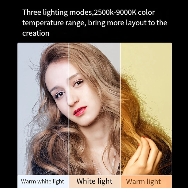 Luce per selfie per telefono LED RGB Batteria da 2000 mAh Luce di riempimento video ricaricabile Luce video portatile a 3 modalità di illuminazione