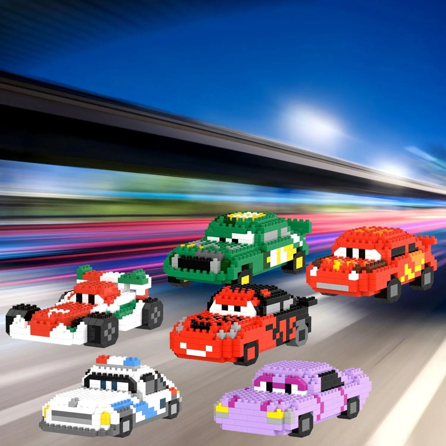 ديزني سيارات اللبنات البرق ماكوين جاكسون العاصفة شخصية كرتونية لعب سالي كاريرا ليجا للأطفال هدية عيد ميلاد #5