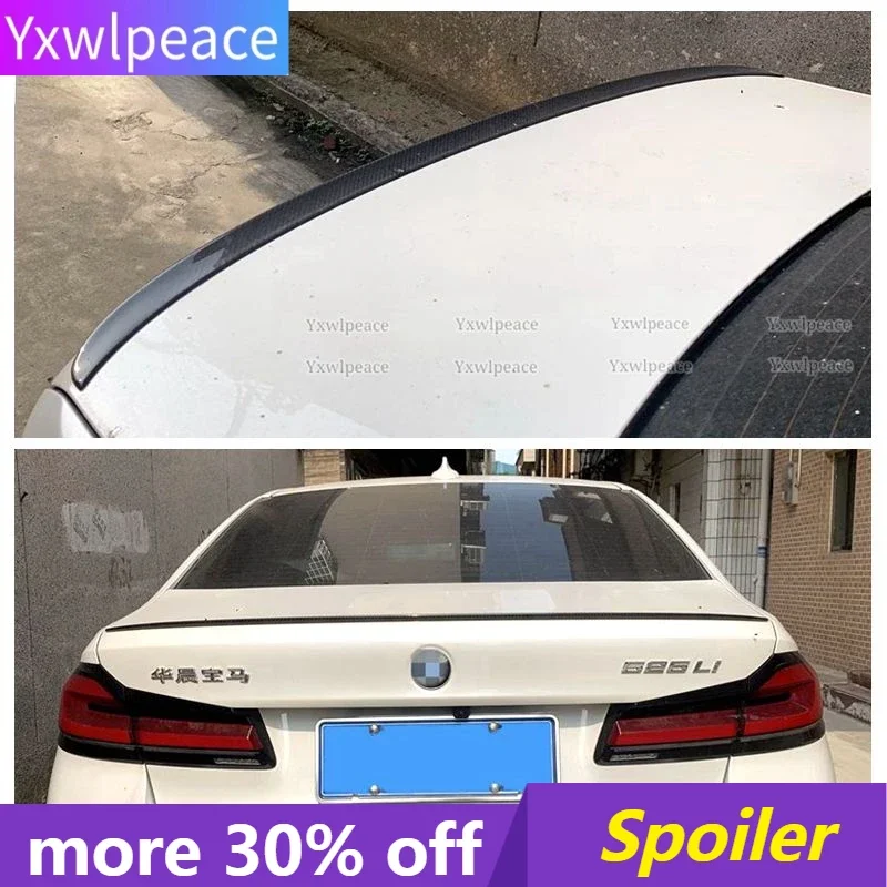 

For BMW 5 Series G30 G38 Spoiler 2018 2019 2020 2021 2022 ABS Gloss Black /Carbon Fiber Look Rear Trunk Lip Spoiler Car Styling