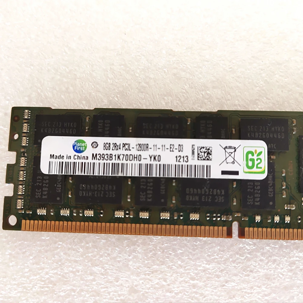 1Pcs M393B1K70DH0-YKO For Samsung RAM 8GB 8G 2Rx4 PC3L-12800R DDR3L 1600 Server Memory