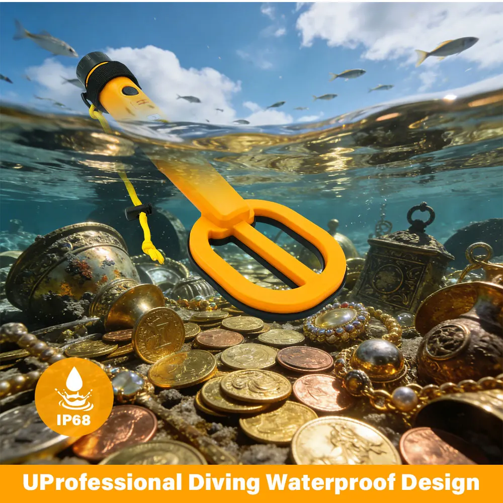 Waterproof TC-130 Handheld Metal Detector with Pulse Induction Technology - Diving Pinpointer for Underwater Treasure Detection