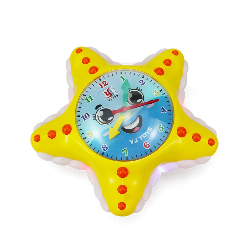 لعبة تململ على شكل ساعة كرتونية كهربائية خفيفة للموسيقى، ألعاب للأطفال الصغار للأولاد والبنات، هدايا عيد الميلاد وأعياد الميلاد للأطفال