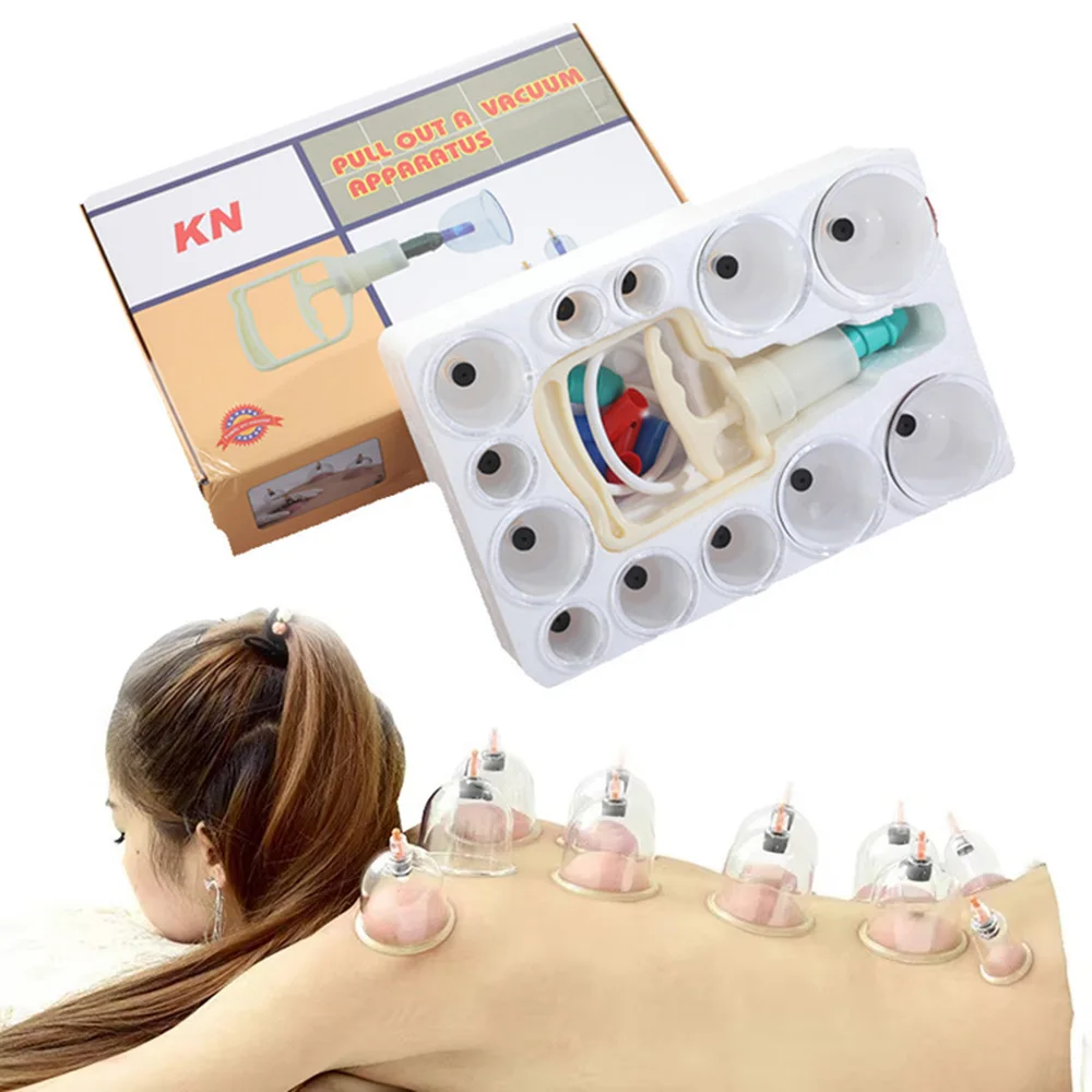 

Набор для магнитной баночной терапии, 18 шт., пластиковые вакуумные массажные чашки с насосом для облегчения боли в целлюлит и мышцах, моделирования тела