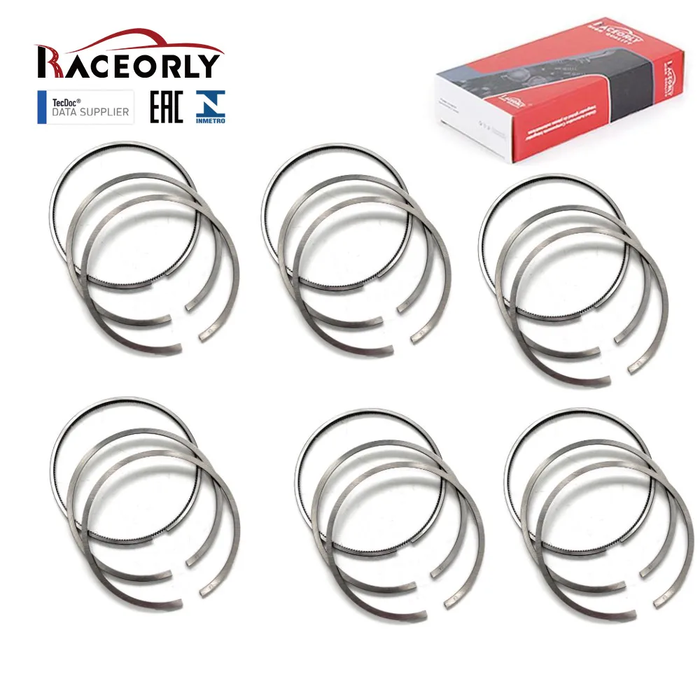 RACEORLY 6 Piston Ring Set for BMW N57 330D 330XD 530D 730D X3 X5 M57 306 Diesel
