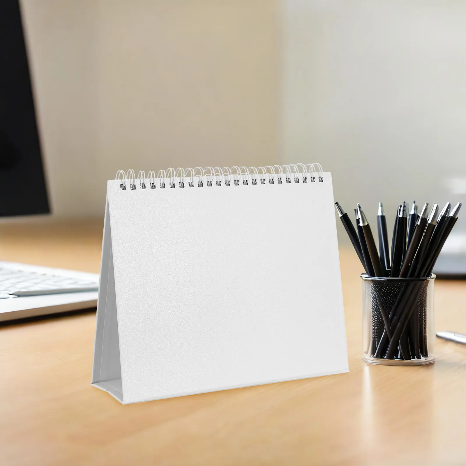 8Pcs Desk Calendar Rack Triangular Folding Stand Paper Base for DIY Refillable Flip Calendar Display Tabletop Craft