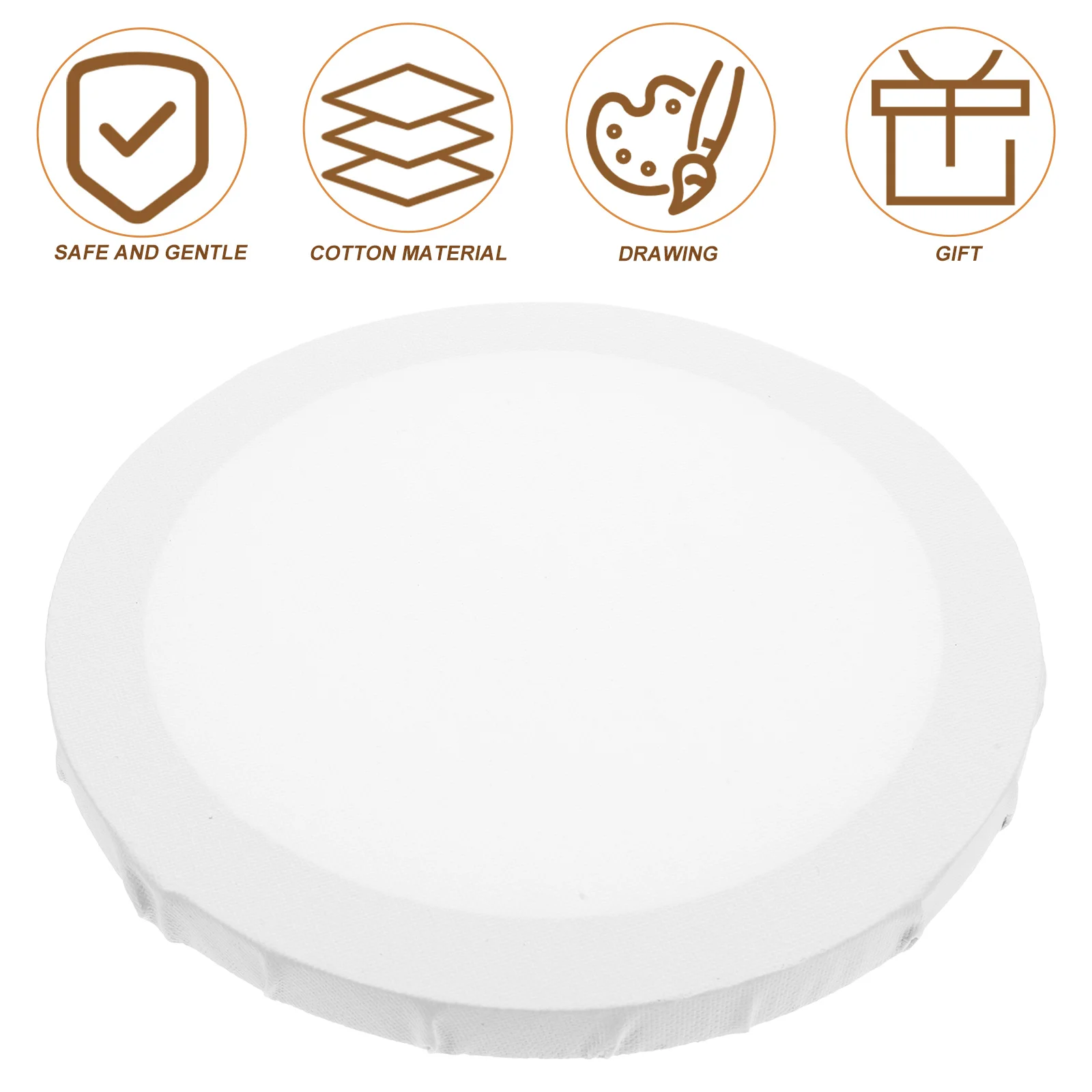 Round Canvas Painting Panel Blank Canvas Board for DIY Oil Acrylic Watercolor Painting Multi-Purpose Artist Drawing Board