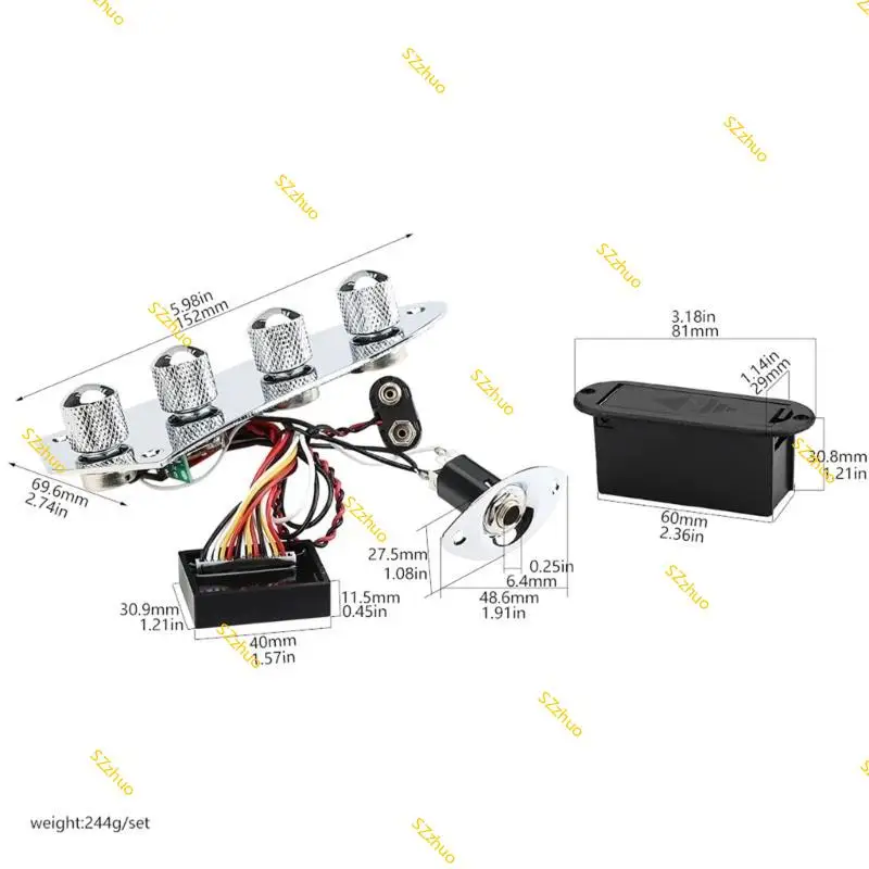 

Guitar Prewired Guitar Control Plate Musical Instrument Accessories