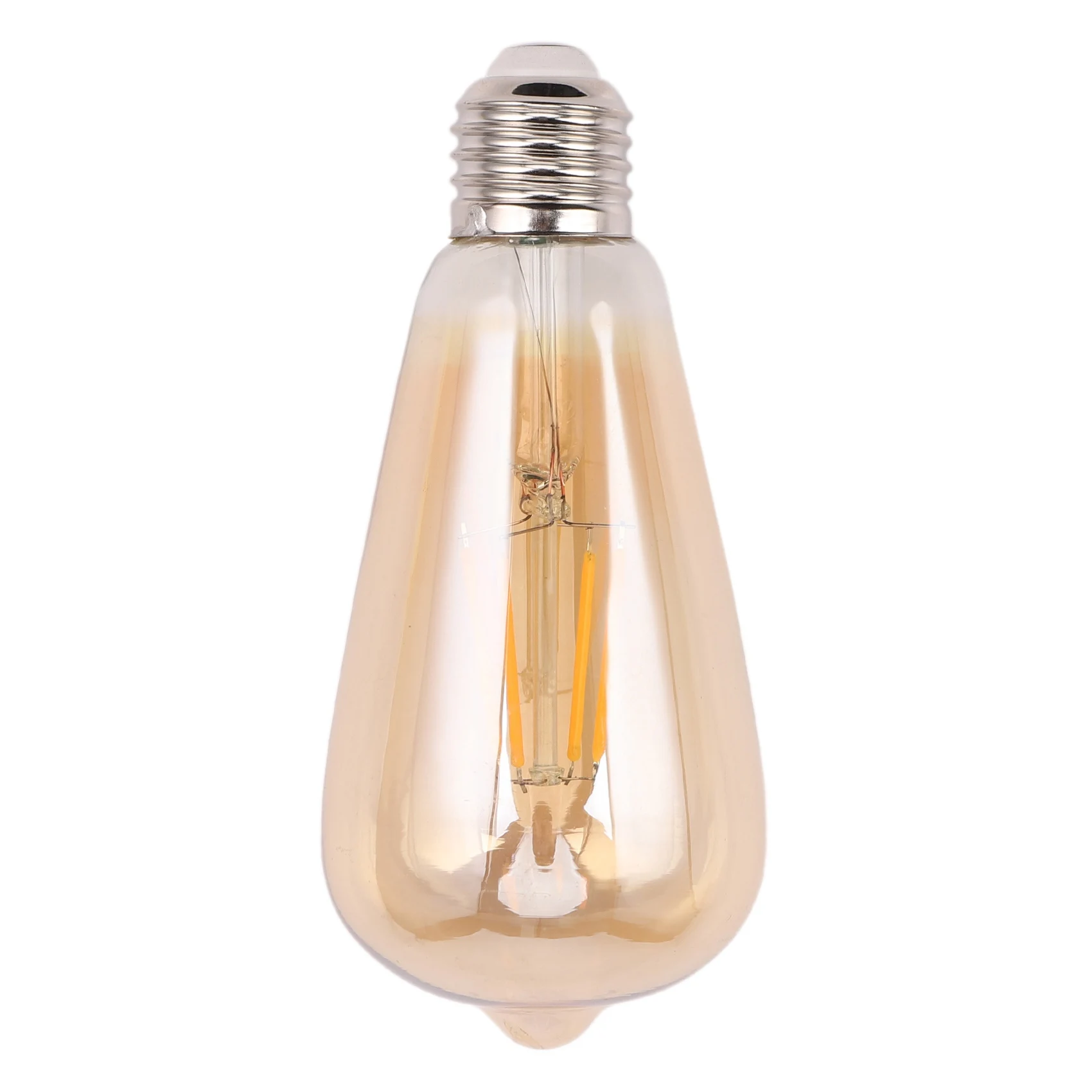 Dimmable E27 4W Edison Retro Vintage Filament ST64 COB LED Bulb Light Lamp Body Color:Golden Cover Light Color:Gold Yellow (2200