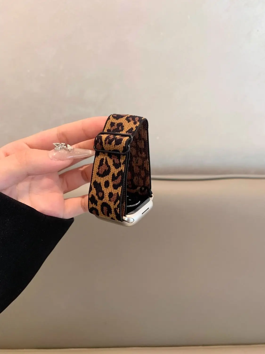 1 حزمة ليوبارد طباعة حلقة مرنة الفرقة متوافق مع سوار ساعة أبل 38 مللي متر 40 مللي متر 41 مللي متر 42 مللي متر 44 مللي متر 45 مللي متر 49 مللي متر ، سوار بديل