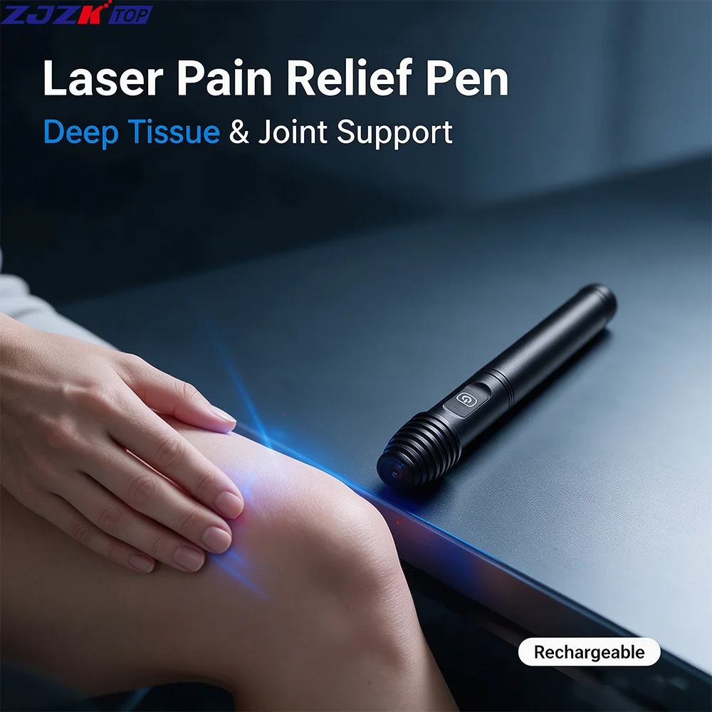 ZJZKTOP 1 Diode 200mW 808nm Portable PBM High Power Medical Laser Acupuncture Pen for Muscle Pain Relief Home Physical Therapy
