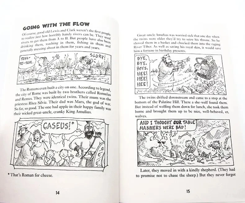 10 Books/Set Horrible Geography Kids Collection Library Box Set Children's Elementary Educational English Book With Comic