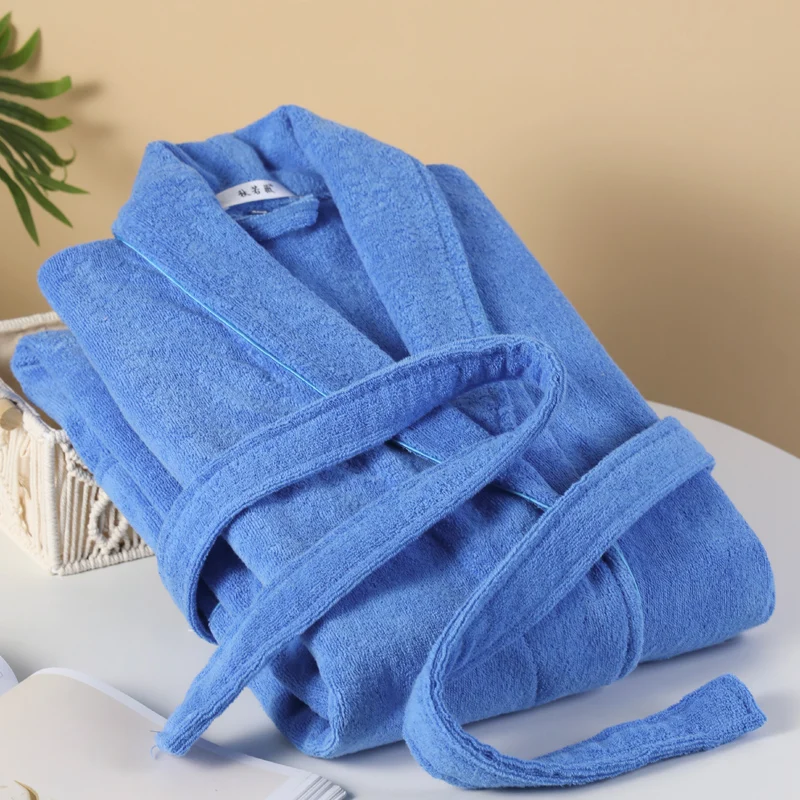 

Thi Pure Cotton Batobe Long Size for Men And Women Hotel Couples Beau Towel Material Autumn Winter Spring Adult Long Ba...
