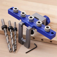 Metric Imperial Doweling Jig Kits Drill Guide Locator Cabinet Hardware Jig with 6mm 8mm 10mm 1/4\