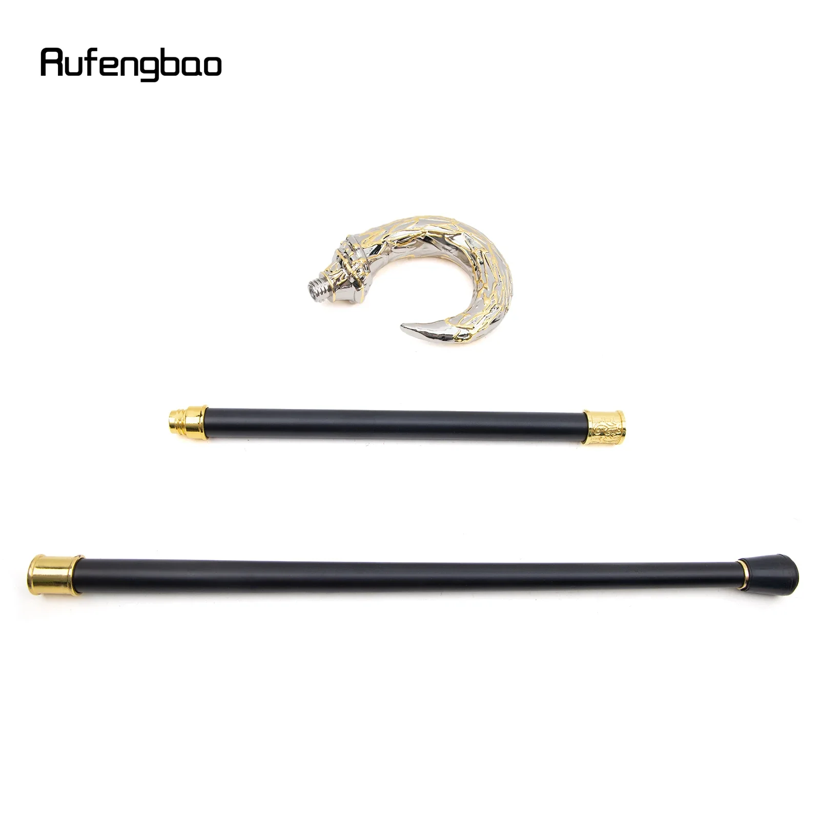 Golden White U Steampunk Walking Cane Fashion Walking Stick Gentleman Luxury Crosier Knob Walking Stick 92cm