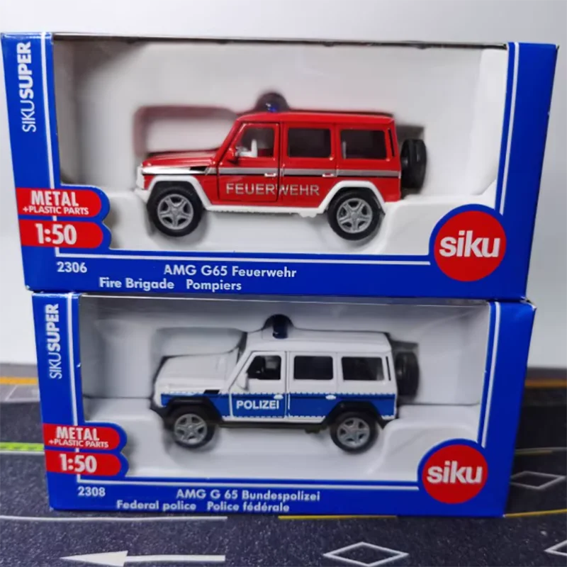 Siku Diecast 1:50 AMG G65 2306 Fire Brigade 2308 Vehicle 8CM Alloy Model Finished Simulation Miniature Car Collection Toy Gift ﻿