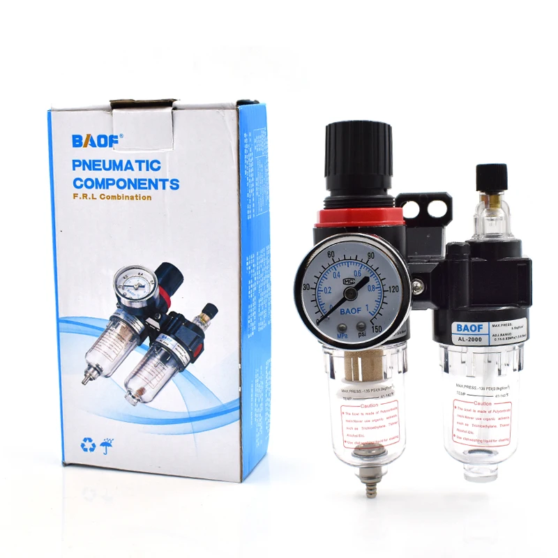 

AFC2000 Oil Water Separatoy Pneumatic Air Treatment Unit F.R.L Combination Air Regulator Filter Lubricator