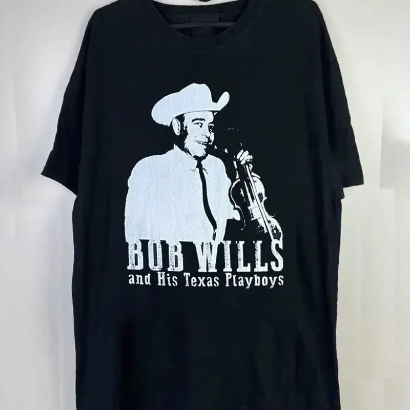 Bob Wills Western Swing Music Cotton T Shirt Full Size UU938