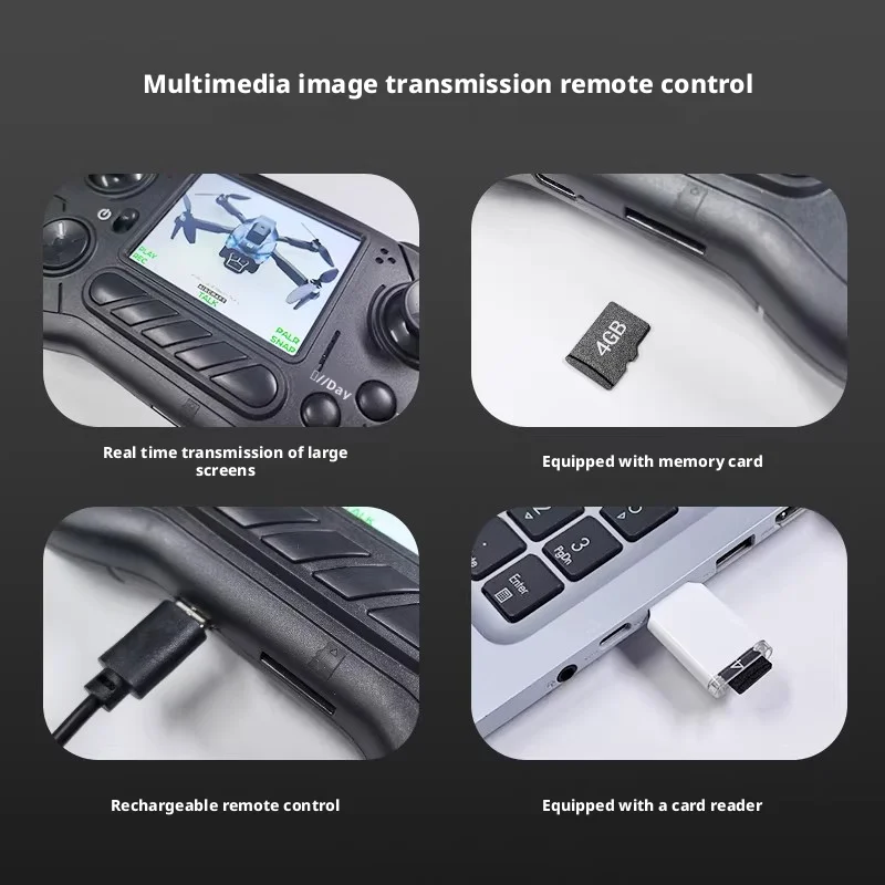 โดรนถ่ายภาพทางอากาศรุ่นใหม่พร้อมรีโมทคอนโทรลหน้าจอ  โดรนถ่ายภาพทางอากาศระดับมืออาชีพความละเอียดสูง ของเล่นและของขวัญ