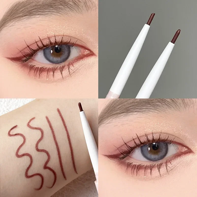 Colorful Eyeliner Gel Pencil Waterproof Ultra-fine Red Black Brown Green Matte Eyeliner Pen Pigment Lasting Eyes Makeup Cosmetic