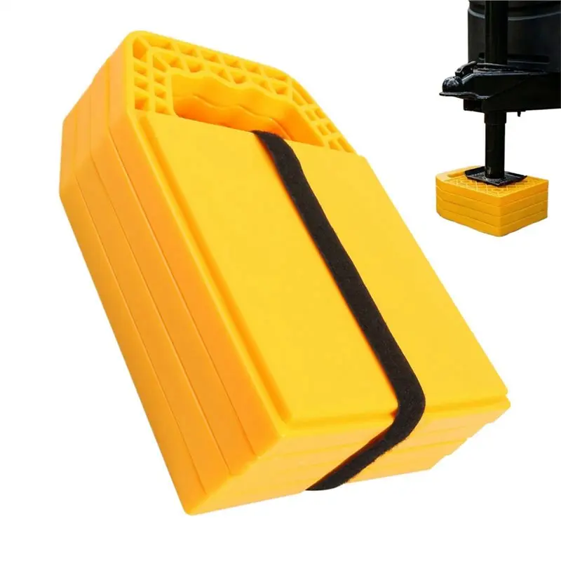 【HAPPY】Tow Truck Support Base 4PCS RV Jack Pads Heavy Duty Anti Slip Stabilizing Blocks For Trailer Leveling Crane Outrigger