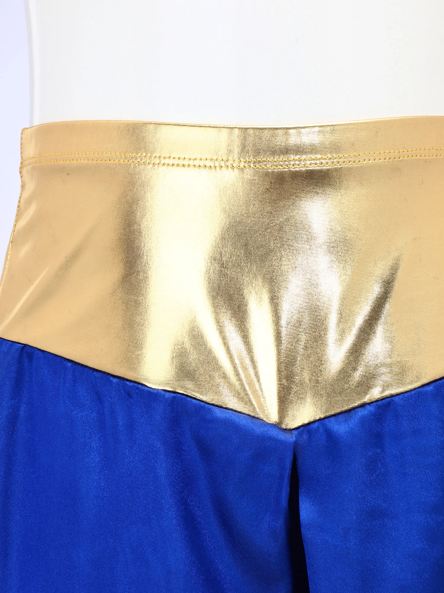 Boys Magical Hippie Harem Pants Metallic Shiny Baggy Lantern Long Pants Arabian Prince Cosplay Costume for Halloween Dress Up