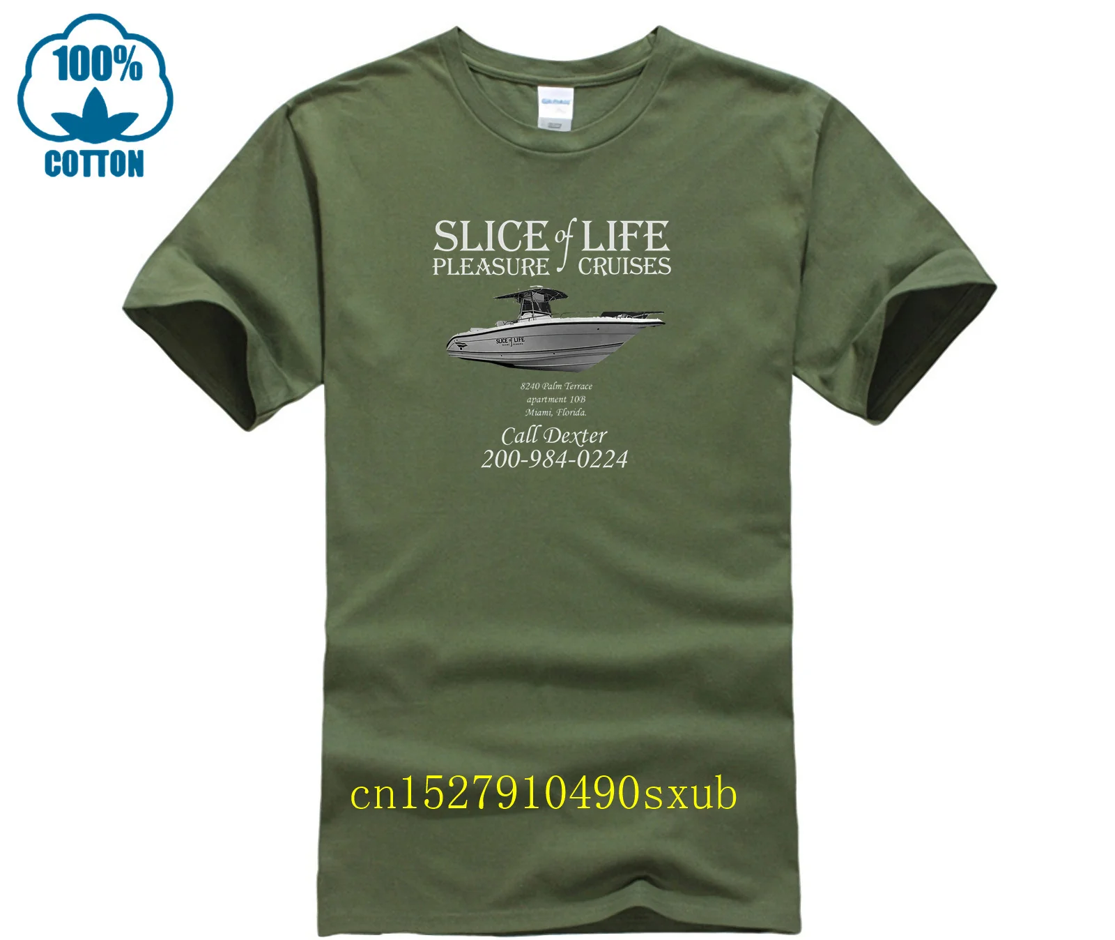 Dexter inspired slice of life pleasure cruises t shirt Morgan 100% cotton short sleeve T shirts interesting t shirt