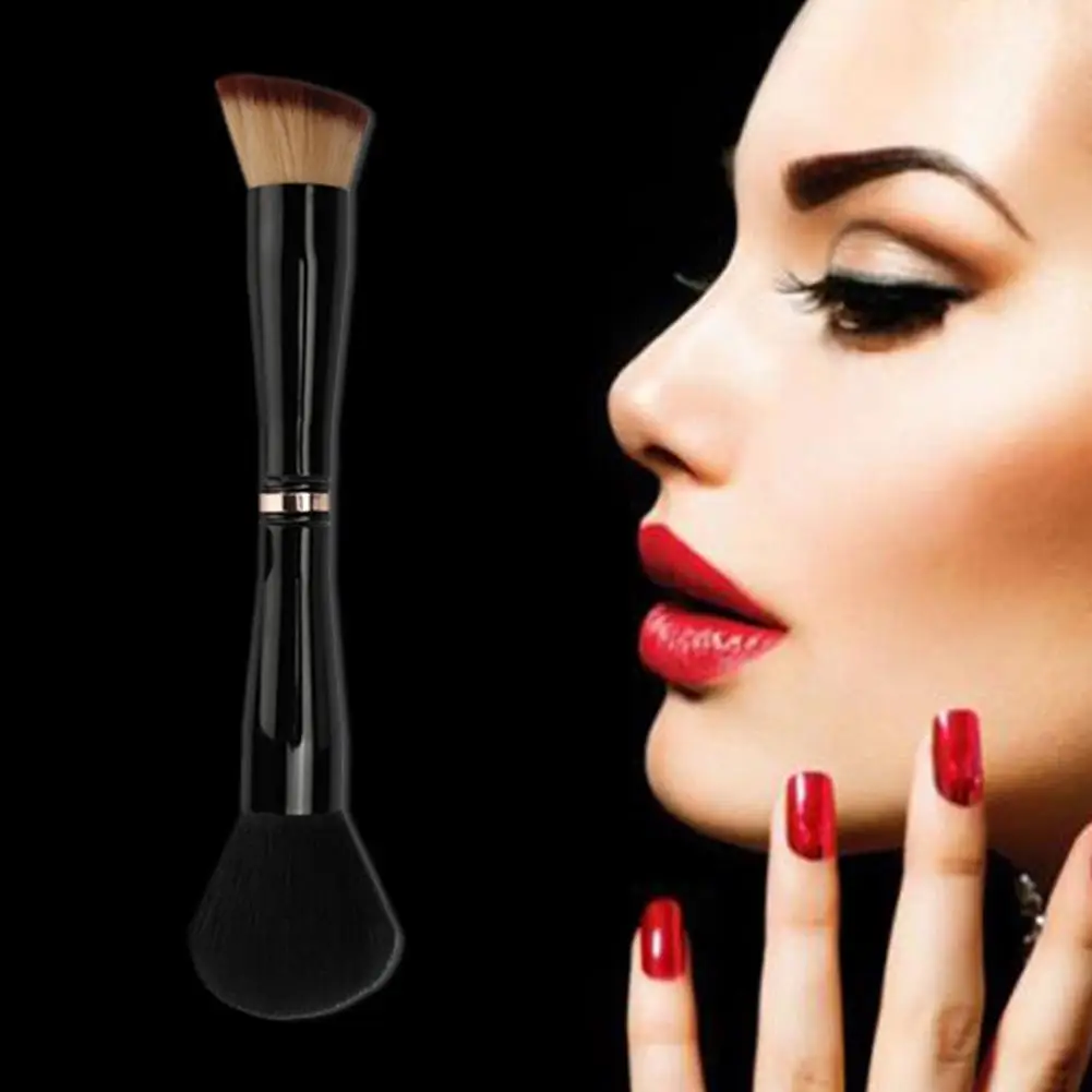 Ensemble de pinceaux de maquillage 4 en 1 avec 4 têtes, correcteur, pour fond de teint, fard à joues, ombre à paupières, maquillage de voyage à Double extrémité Br A8b2