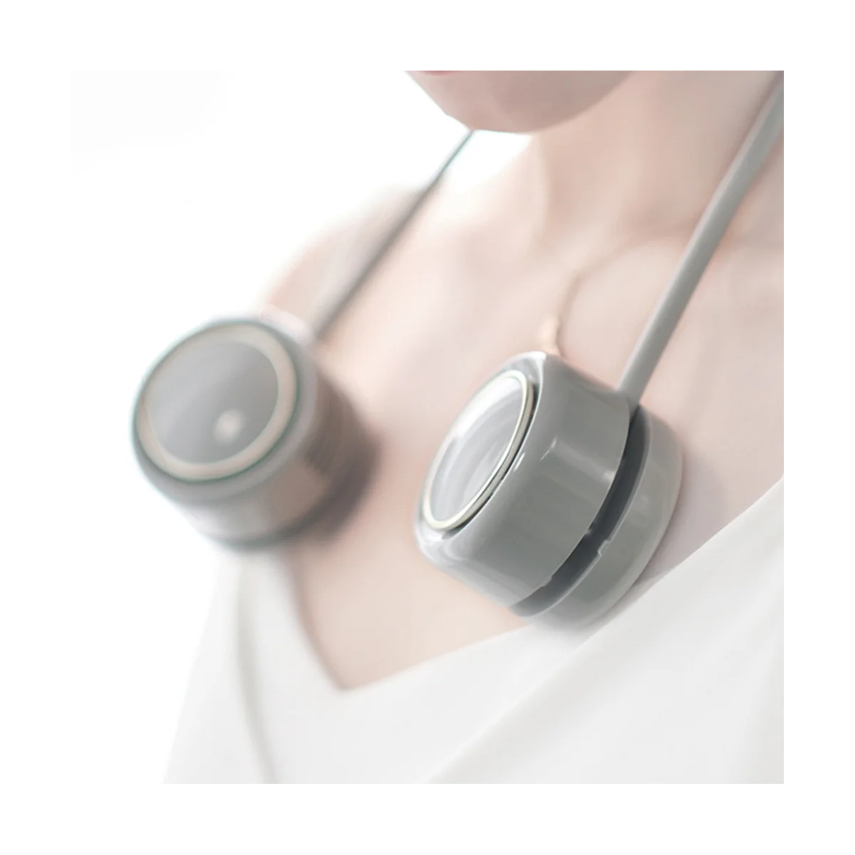 ミニネックファン,USB充電式,サイレント,アウトドア,換気,冷却用,白