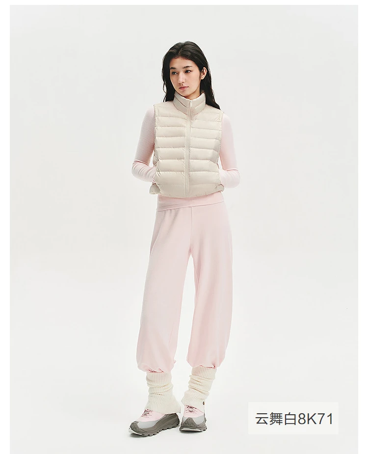 `BOSIDENG Women's Down Vest Sleeveless Puffer Jacket Lightweight Stand Collar Winter Warm Gilet Casual Outerwear`