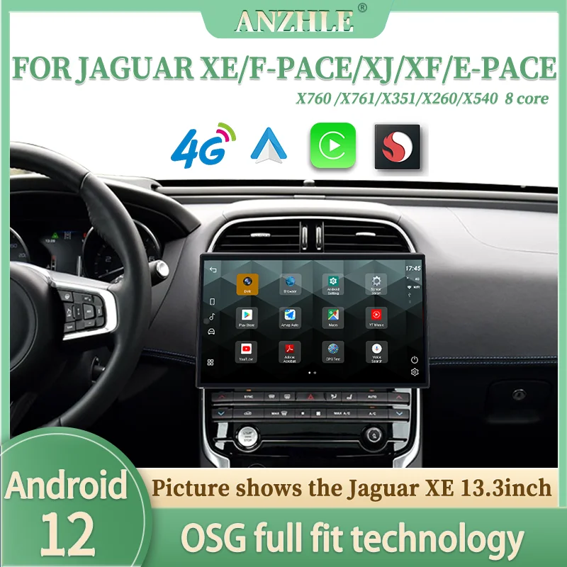 

For Jaguar XE XEL F-PACE XF XFL XJ XJL E-PACE X760 X761 X351 X260 X540 Multimedia Player GPS Radio Carplay Android Auto OEM Menu