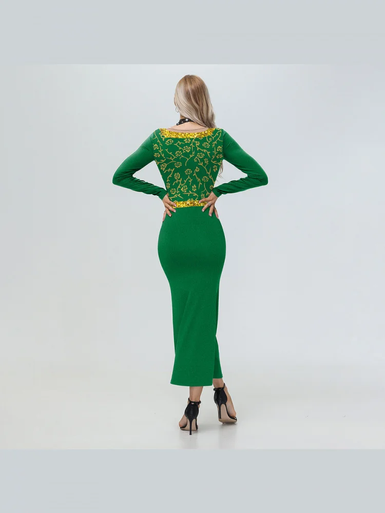 Fsia de Cosplay da Princesa Fiona do Monstro Sek, Vestido Longo Verde, Estilo Escuro, Saia de Poliéster Impra para P...