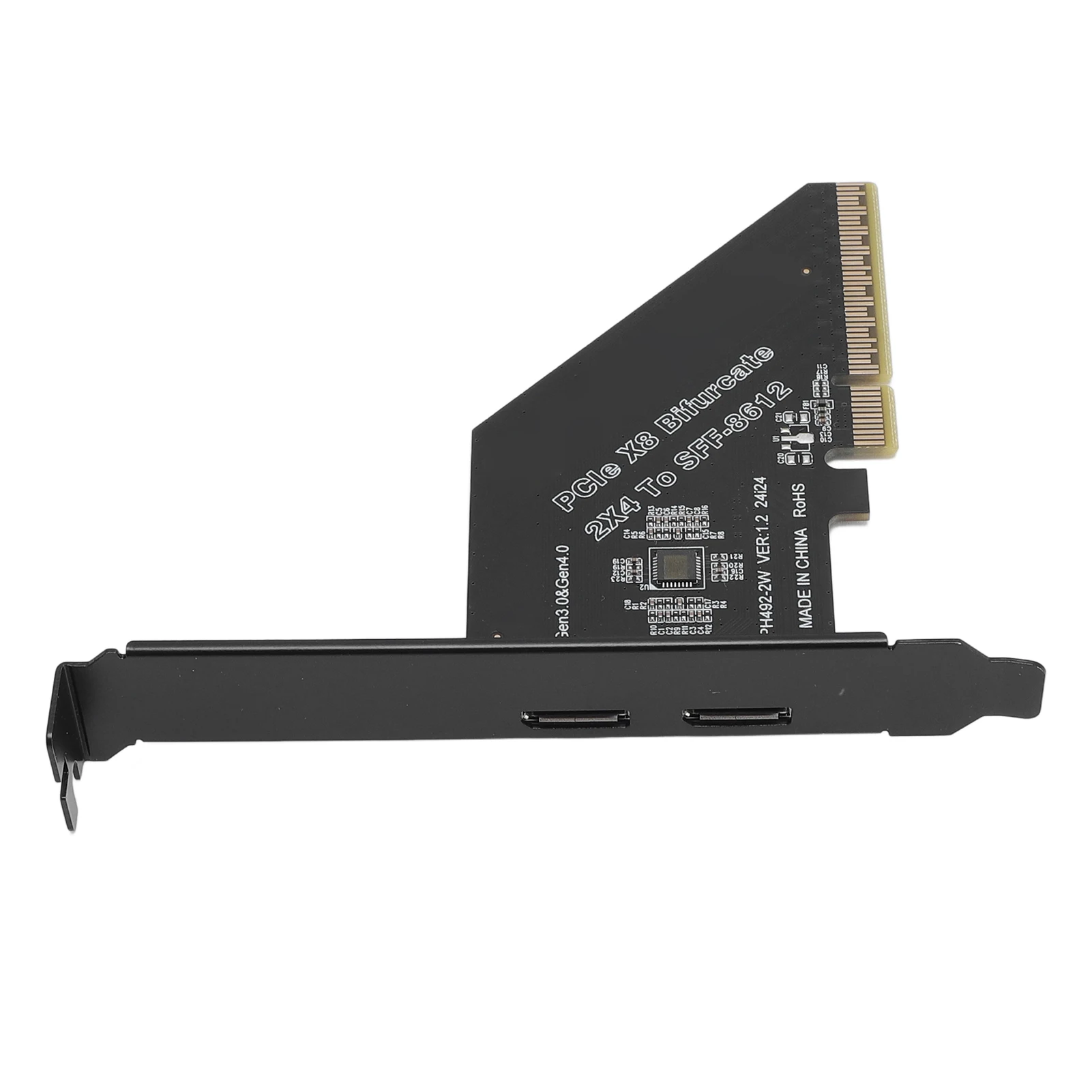 PCIe 4.0 X8 to Oculink Card High Speed Data Transfer 128 GT/s SFF 8612 Secure Connection External Graphics Card for NVMe SSD GPU