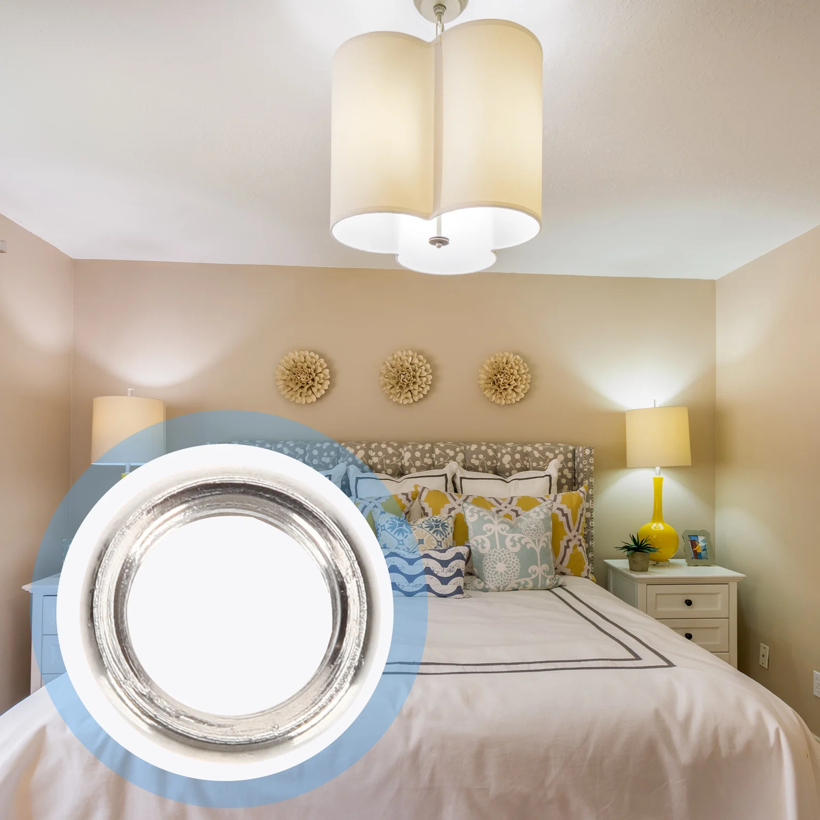 

50Pcs Round Nut Replacement M10 Lamp Cover Ring Fine Craftsmanship Steel Light Holder Collar Secure Part