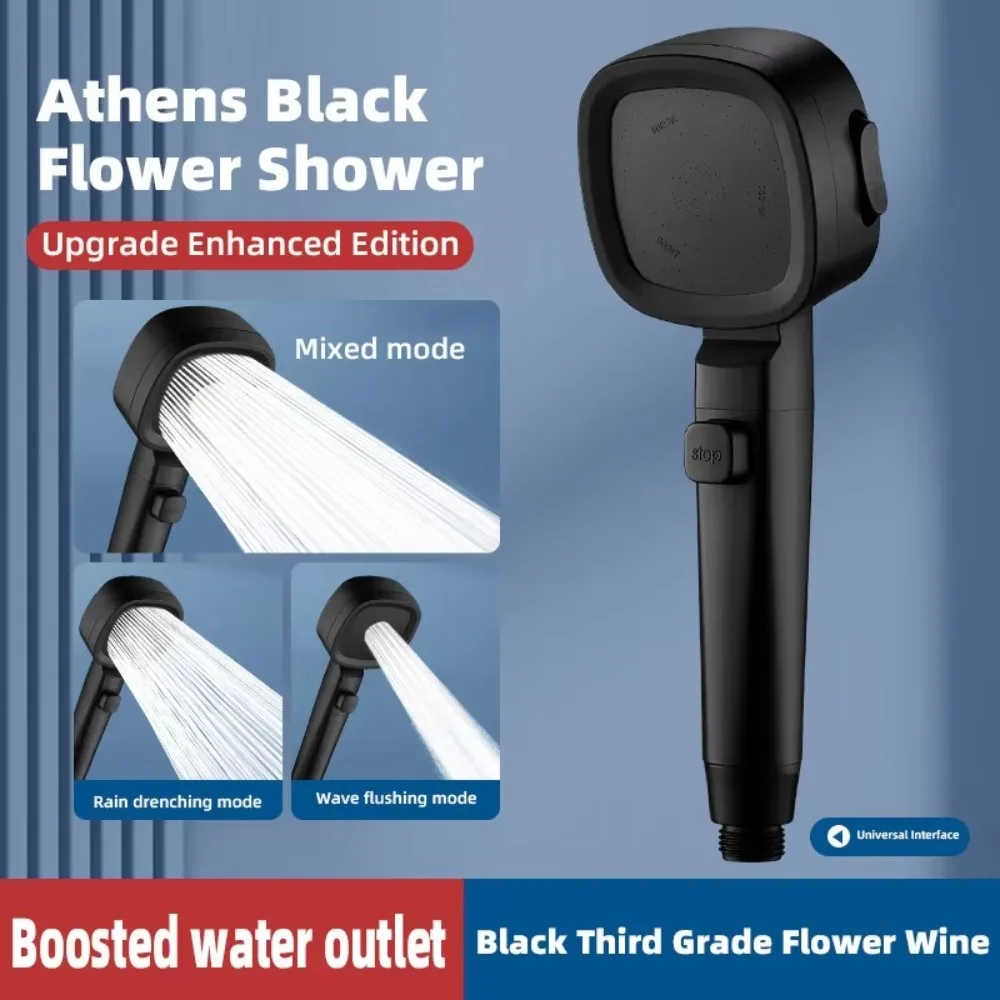 

1 шт., насадка для душа высокого давления, экономия воды, регулируемый распылитель для массажа воды, квадратная 3-режимная насадка для душа, аксессуары для ванной комнаты