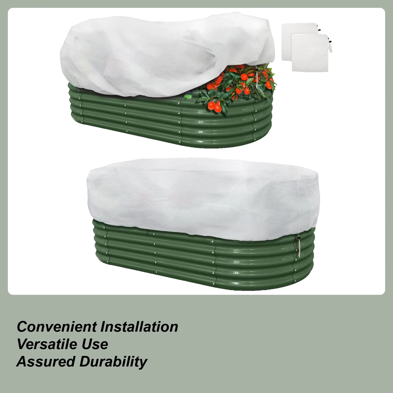 

Ткани от мороза для уличных растений, 2-х предметная ткань для защиты от мороза, многоразовые прямоугольные чехлы для растений с шнурком для газонных ягод