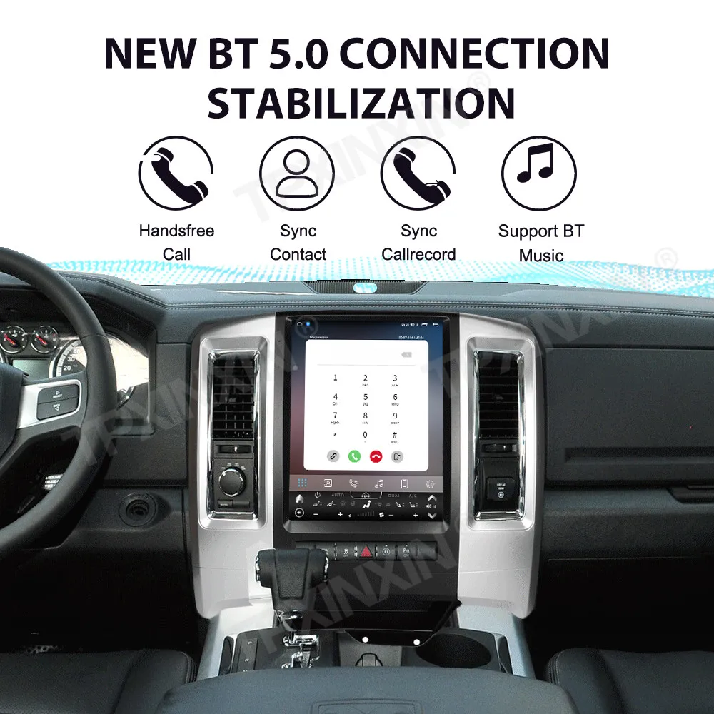 

12,1-дюймовый экран автомобильного радио для Dodge Ram 2009-2012 Android Auto GPS навигация мультимедийный видео стерео приемник головное устройство