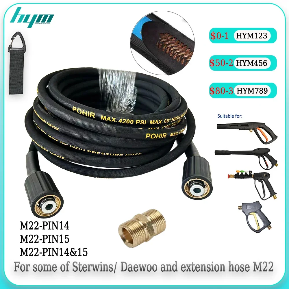 Antiwear High Pressure Steel Wire Pipe Car Washing Machine Hose Pipe Cord High Pressure Cleaner Explosion-proof Steel Wire Hose