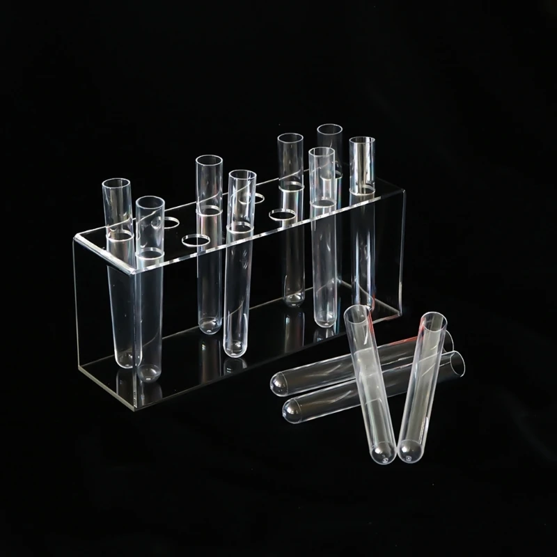 Decorative Acrylic Test Tube Vase With Holder, 8/12pcs Tubes Set, Great for Birthday and Wedding Decoration Present