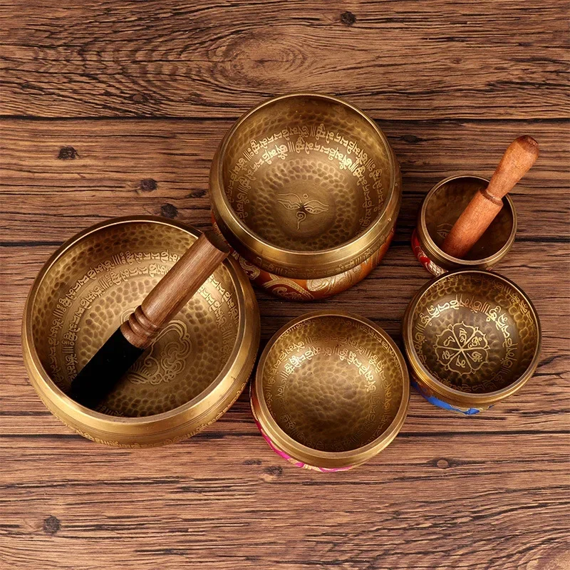 2026 New Nepal Tibetan Singing Bowl Buddhist Meditation Yoga Chakra Sound Healing Instrument With Accessories Gift Set view 3