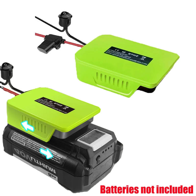 

DIY Battery Adapter Connector for Remote-controlled Trucks Compatible for RYOBI 40V Li-ion Batteries with Fuse and Switch Button