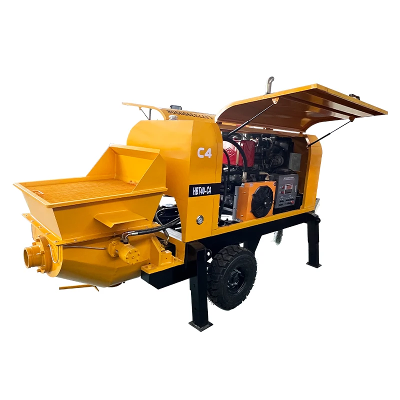For Concrete Pump Machine CE Diesel Engine Mini Small Truck Concrete Mixer With Pump