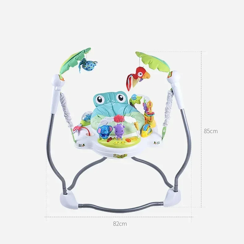 [Funny] Lovely LED Light and music Baby bouncer jumping chair swing 360 degree rotating seat baby toys birthday gift for kids