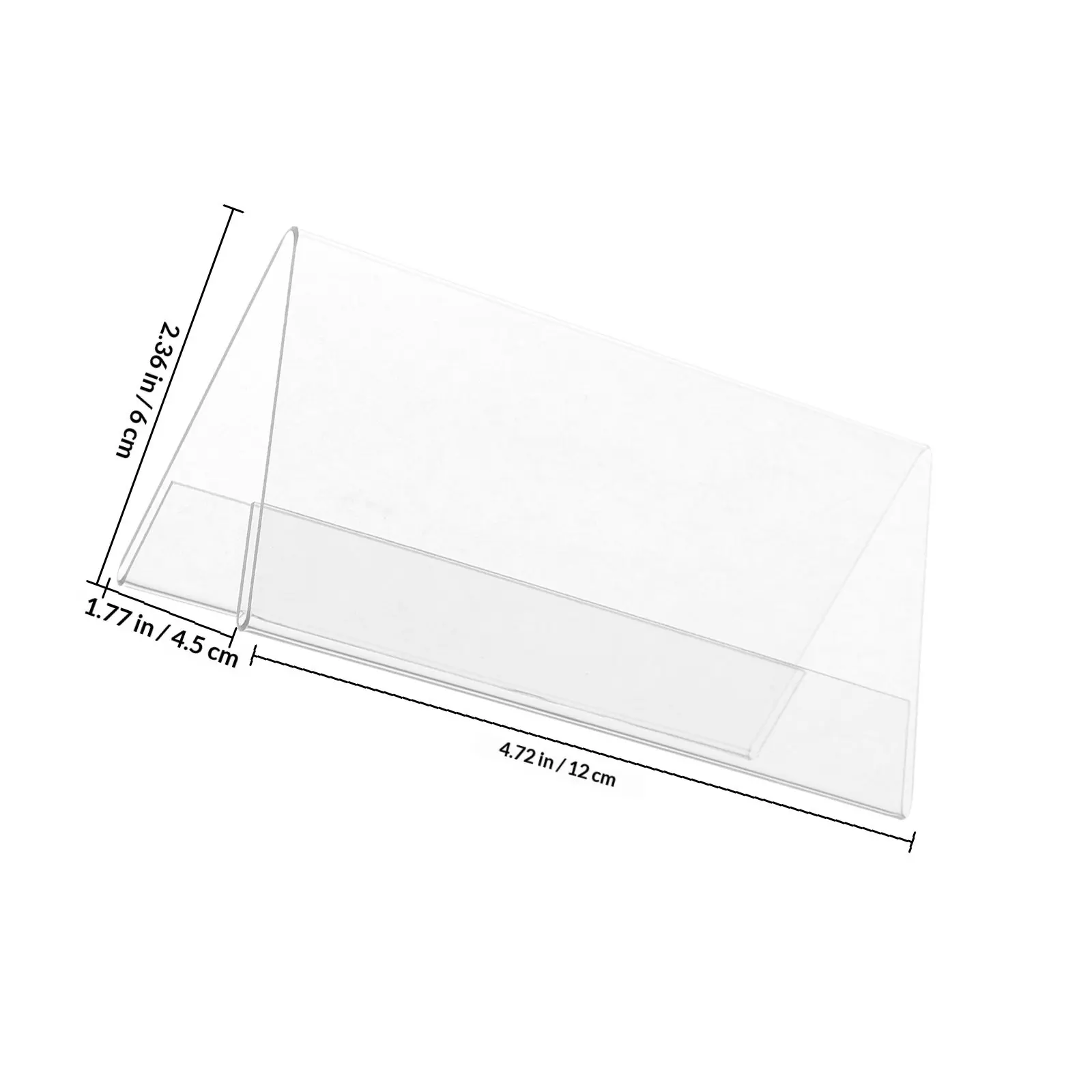 10Pcs Desktop Transparent Name Tag V Shaped Table Tent Cards Clear Name Plate Holder for Conference Meeting Event Use