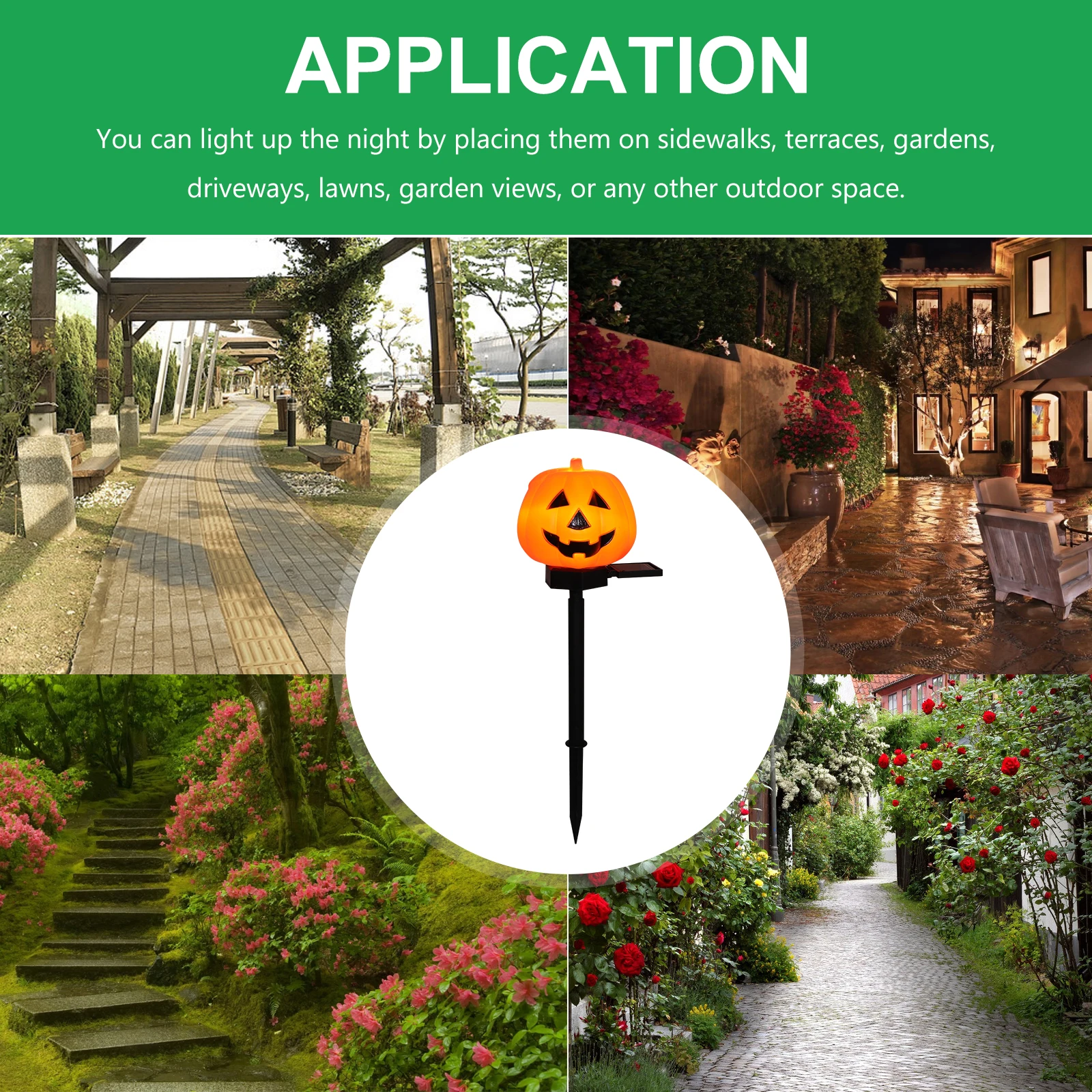 

Pumpkin Ambient Light Solar Powered IP65 Outdoor Garden Decoration Halloween Yard Lights Driveway Lanterns Ground Plug Easy