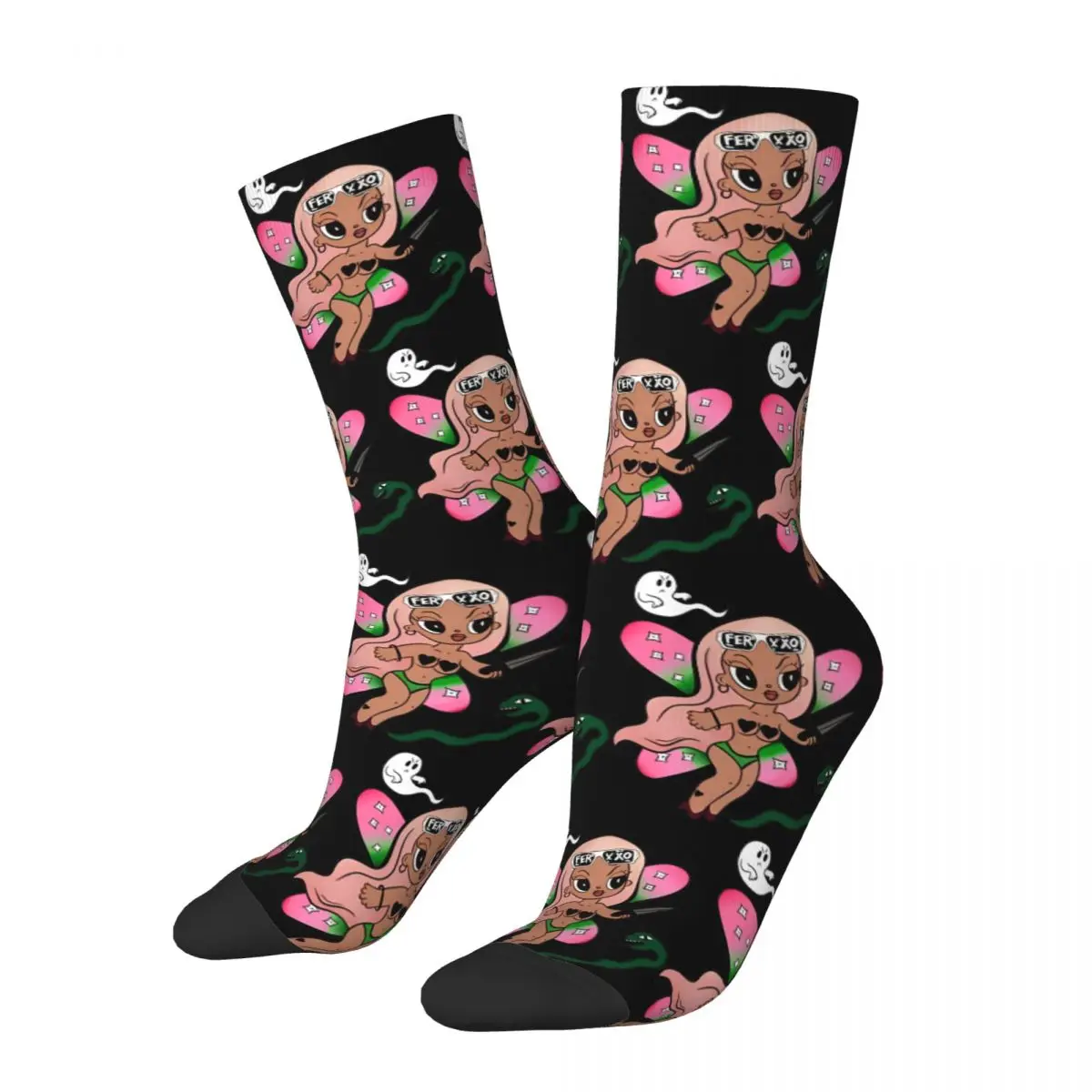 Bichota Season KAROL G 2023 Stockings Printed Vintage Socks Winter Non Slip Socks Men Running Soft Breathable Socks