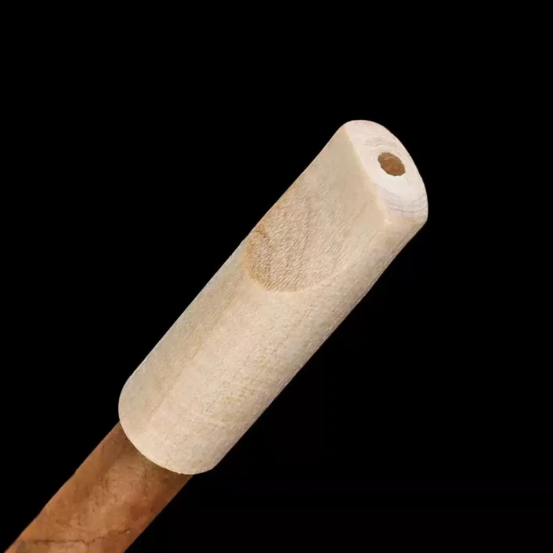 Wooden Cigar Mouthpiece Tip Solid Wood Hand-rolled Cigarette Tip Mouthpiece Filter Wood Cigar Tip Filter Mouthpiece view 3