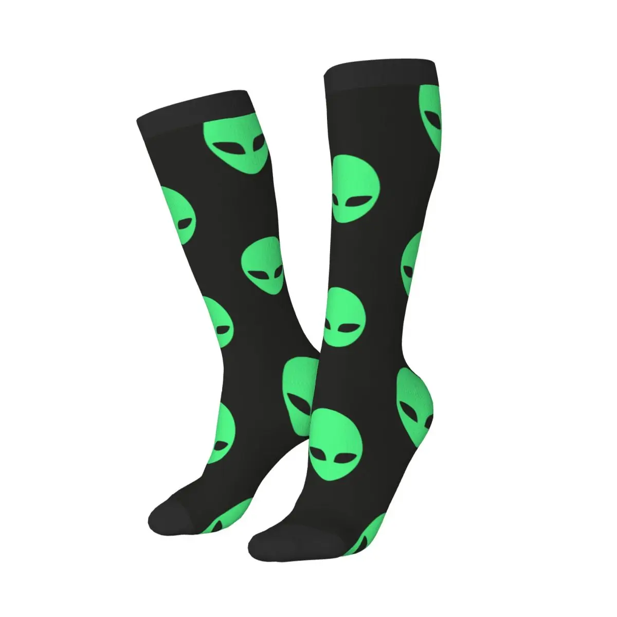 Spring/autumn over the knee socks Alien Heads Patterns school dance long stocking