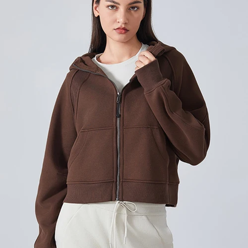 여성용 후드 집업 재킷, 루즈핏 요가 맨투맨, 따뜻한 캐주얼 스포츠 아우터, 피트니스 및 데일리 웨어, 겨울 플리스 